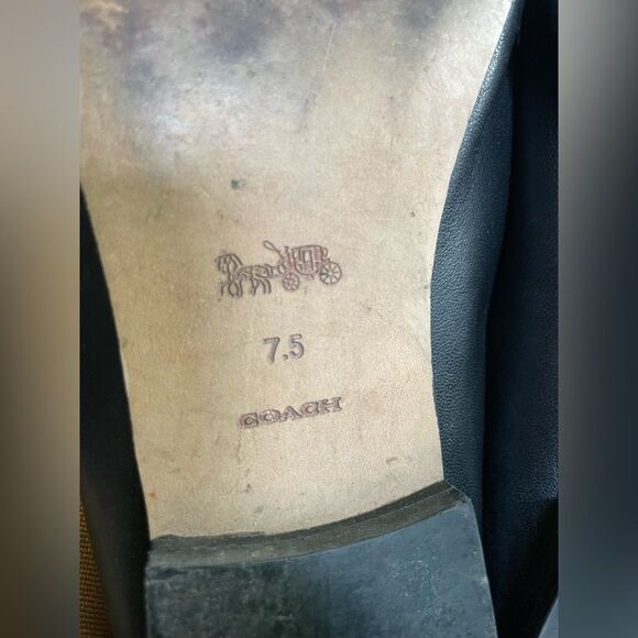 Coach Haley Leather Horsebit Loafer Black Gold Tone SZ 7.5 - Picture 7 of 9